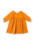 Little Green Radicals Kids' Organic Cotton Corduroy Reversible Pocket Dress, Golden Ochre