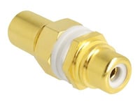 Delock - Audio-Adapter - Rca Hona Till Rca Hona - Guld, Vit Ring