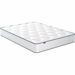 Merinos - Matelas ressorts ensachés + mousse mémoire sweety 160x200 - Blanc