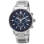 Citizen Eco-Drive Chronograph Stainless Steel Blue CA0840-87L 100M Mens Watch