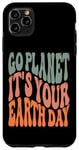 Coque pour iPhone 11 Pro Max Cute Go Planet It's Your Earth Day Peace Groovy Kids Boy Girl
