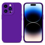 Coque pour Apple iPhone 14 PRO en FLUID VIOLET FONCÉ Housse de protection Étui en silicone TPU flexible - Neuf