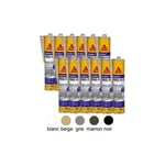 12 Colles mastic Sika flex pro 11 fc à prise rapide 300 ml Sika Ton: blanc