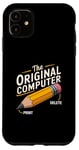 Coque pour iPhone 11 The Original Computer Yellow Pencil Print Supprimer Low Tech