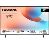 55" PANASONIC TV-55W95AEB  Smart 4K Ultra HD HDR Mini LED TV with Amazon Alexa, Black