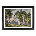 Big Box Art Bathers Vol.4 by Paul Cezanne Framed Wall Art Picture Print Ready to Hang, Black A2 (62 x 45 cm)