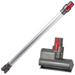 Silver Tube Wand for DYSON V8 SV10 Rod + Mini Motorised Turbine Brush Vacuum