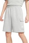 Nike Club Mens Cargo Shorts in Grey Fleece - Size Medium