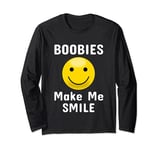 Boobies Make Me Smile Mardi Gras Funny Long Sleeve T-Shirt