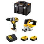 DeWALT Kit DWK215 (DCD996 + DCS334 + 2 x 5,0 Ah + DCB115 + TSTAK VI)