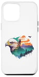 Coque pour iPhone 14 Plus Majestic Pygargue à tête blanche Scenic Mountain Sunset