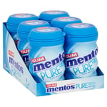 Mentos Pure Freshmint with Green Tea Extract Chewing Gum 50 Piece Pot x6