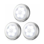 Lot de 3/5 Action Activée Capteur de Luminosité LED Lamps de Nuit Detector de Mouvement Blanc Froid Lampe LED pour Escalier, Armoires, Placards,