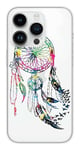 Coque en silicone imprimée compatible Apple iPhone 15 Pro Dreamcatcher Gris