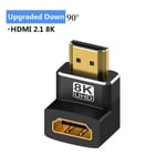 Male to Female ZJ90 8K HDMI 2.1 Adapter Adaptateur HDMI 2.1 mâle vers femelle, 8K, convertisseur 8K 60Hz 4K 120Hz, 48Gbps, résistant, compatible PS5, PS4, HDTV, Roku, TV Stick, PC, 90, 270 ""Nipseyteko