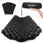 POWERLIX Tapis de Couchage Gonflable Ultra léger, idéal pour Le Camping, Le Sac à Dos, la randonnée – Airpad, Sac de gonflage, Sac de Transport, kit de réparation