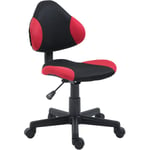 Chaise de bureau pour enfant ALONDRA, noir/rouge