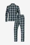 Gant - Pyjamas Flannel PJ Set Shirt And Pants - Blå