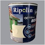 RIPOLIN - Peinture pour Bois Intérieur/Extérieur - Sans Sous-couche Ultra-couvrant - Résiste aux Intempéries, UV et Chocs - Protège et Magnifie - Lessivable - Satin - 0,5L - Gris Bouleau