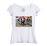 T-Shirt Femme Col Echancré John Travolta Et Olivia Newton Grease Photo De Stars Célébrités Original 2