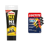 Pattex Ni Clou Ni Vis Extra Fort et Rapide, Colle Blanche, 260g & Loctite Super Glue-3 Power Gel Mini Dose, colle forte enrichie en caoutchouc, mini-dose de colle gel, lot de 3 tubes 1 g