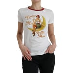 Dolce & Gabbana Haut Blanc Bring Me To The Moon T-Shirt IT40 / US6/S 520usd