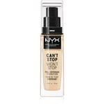 NYX Professional Makeup Can't Stop Won't Stop Full Coverage Foundation Foundation med fuld dækning Skygge 6.3 Warm Vanilla 30 ml