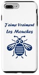 Coque pour iPhone 7 Plus/8 Plus Humour Mouche insecte j'aime vraiment les mouches.