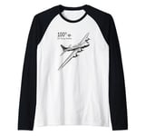 The Bloody 100th Group and B17 Flying Fortress Raglan Baseball Tee