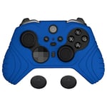 playvital Samurai Edition Anti Slip Silicone Case Cover for Xbox Elite Wireless Controller Series 2, Ergonomic Soft Rubber Skin Protector for Xbox Elite Series 2 with Thumb Grip Caps - Blue