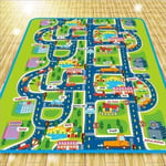 LE06177-Tapis de Jeu Circuit Voiture de Course Tapis Rectangle Géant Jouet Cadeau pour Bébé Enfant Mixte