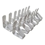 PARENCE - Set de 14 Pinces Clips Nappes Blanches - Robustes, Polyvalentes, et Prêtes à Utiliser pour Toutes Vos Occasions - Pince à nappes en Plastique - 4.5 CM, Blanc