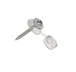 Bulk Hardware BH02183 Vis de toiture avec embout et rondelle en Plastique transparent, Set de 10 Pièces