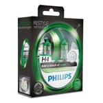 PHILIPS Bilpære H4 COLORVISION, GRØNN - 2-PACK