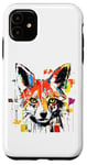 iPhone 11 Colorful Fox Head Pop Art Painting Case