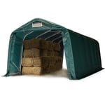 Intent24 - Abri tunnel robuste 3,3x7,2 m étanche bâche pvc 800N vert - vert