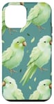 iPhone 12 mini Green Parrotlet Pattern, Funny Bird Cute Parrotlet Case