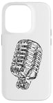 Coque pour iPhone 14 Pro Classic Retro Vocal Microphone Vintage