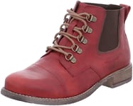 Josef Seibel Women Ankle Boots Sienna 09, Ladies lace Ankle Boot, Boots,Chukka Boot,Half Boots,Lace Up,Bootie,Zipper,Rot-Kombi,43 EU / 9 UK