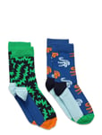 2-Pack Kids Crocodile Socks Sockor Strumpor Multi/patterned Happy Socks