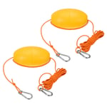 20FT Float Rope Tow Line, 2 Set Heavy Duty Buoy Ball Float Leash Orange