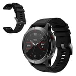 Garmin Fenix 5 durable silicone watch band - Black Svart