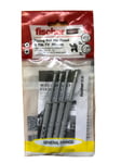 Fischer TV Bracket Fixing Wall Nylon Plug Set SXR 08/10 Builders Pack of 4