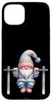 Coque pour iPhone 15 Plus Funny Working Out Gnome With Pull-Up Bar For Fitness Lover