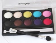 Bright Shades Shimmer Eyeshadow Palette Smokey Black white Day Night PARTY GIFT