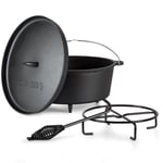 Galloway Dutch Oven 12.0 BBQ Pot Fonte Pieds de support Taille XL / 12 qt