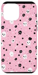 Coque pour iPhone 12 Pro Max Rose moderne à pois mignon fantôme effrayant pastel gothique rétro