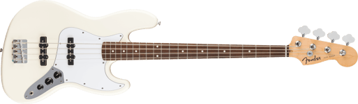 Fender Standard Jazz Bass Laurel Fingerboard White Pickguard Olympic