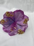 Purple Christmas Flower Decoration Hibiscus Christmas Tree Decoration Sparkle 5