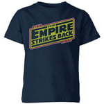 Star Wars Empire Strikes Back Logo Kids' T-Shirt - Navy - 3-4 Years